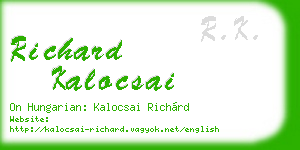 richard kalocsai business card