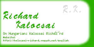 richard kalocsai business card